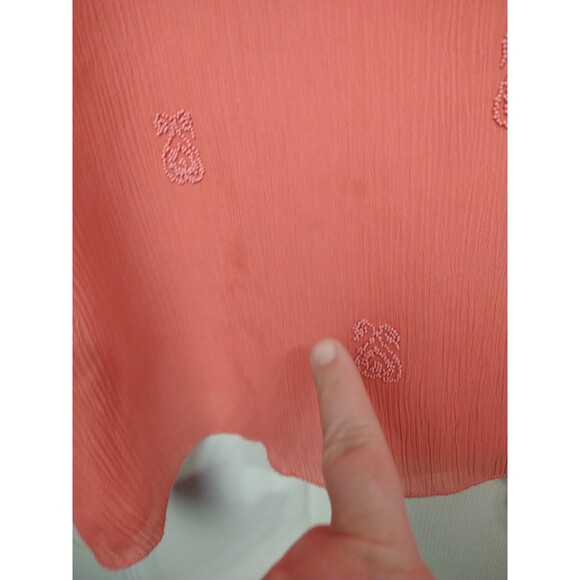 Maggie Barnes Woman 2X Semi Sheer Beaded Wide L/S Tunic Beachy Cottage - Picture 5 of 8